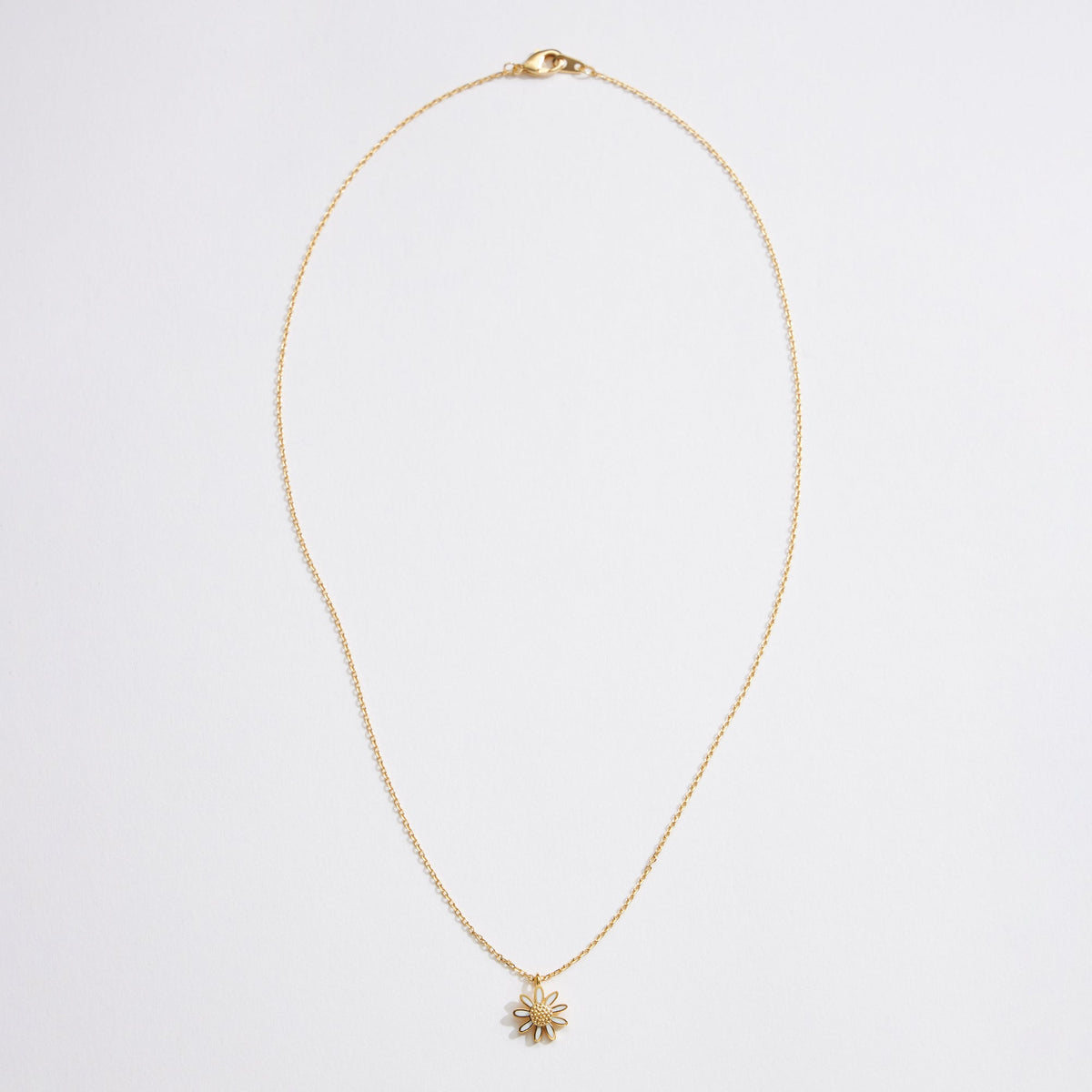 Gold Dipped Sunflower Pendant Necklace