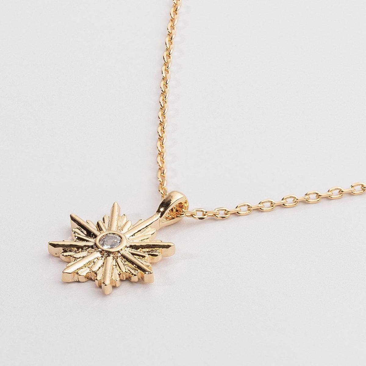 North Star Pendant Gold Dipped Necklace