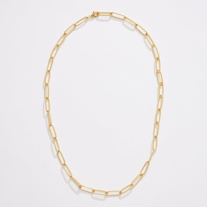 Gold Dipped Paperclip Chain Necklace