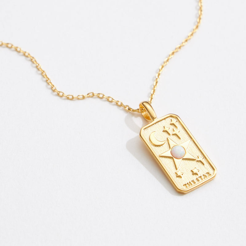 Gold Dipped The Star Tarot Pendant Necklace