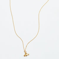 Gold Dipped Dainty UFO Pendant Necklace