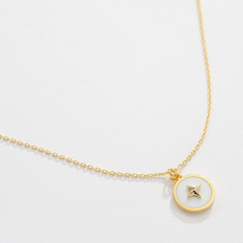 Gold Dipped Petite Starburst Pendant Necklace