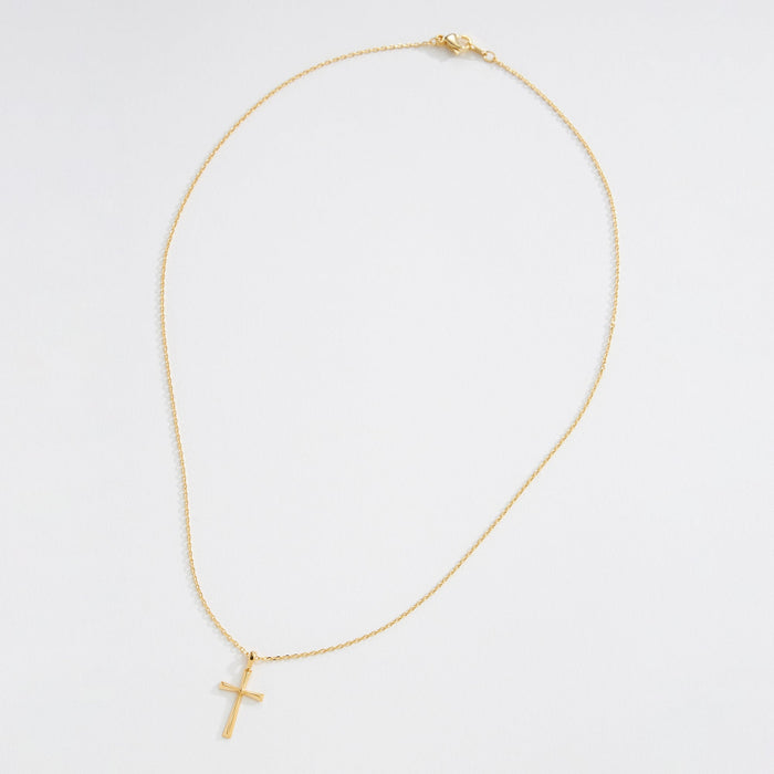 Gold Dipped Cross Pendant Necklace