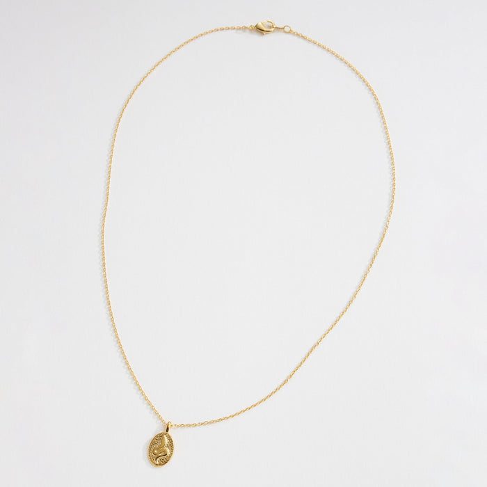 Gold Dipped Snake Pendant Necklace