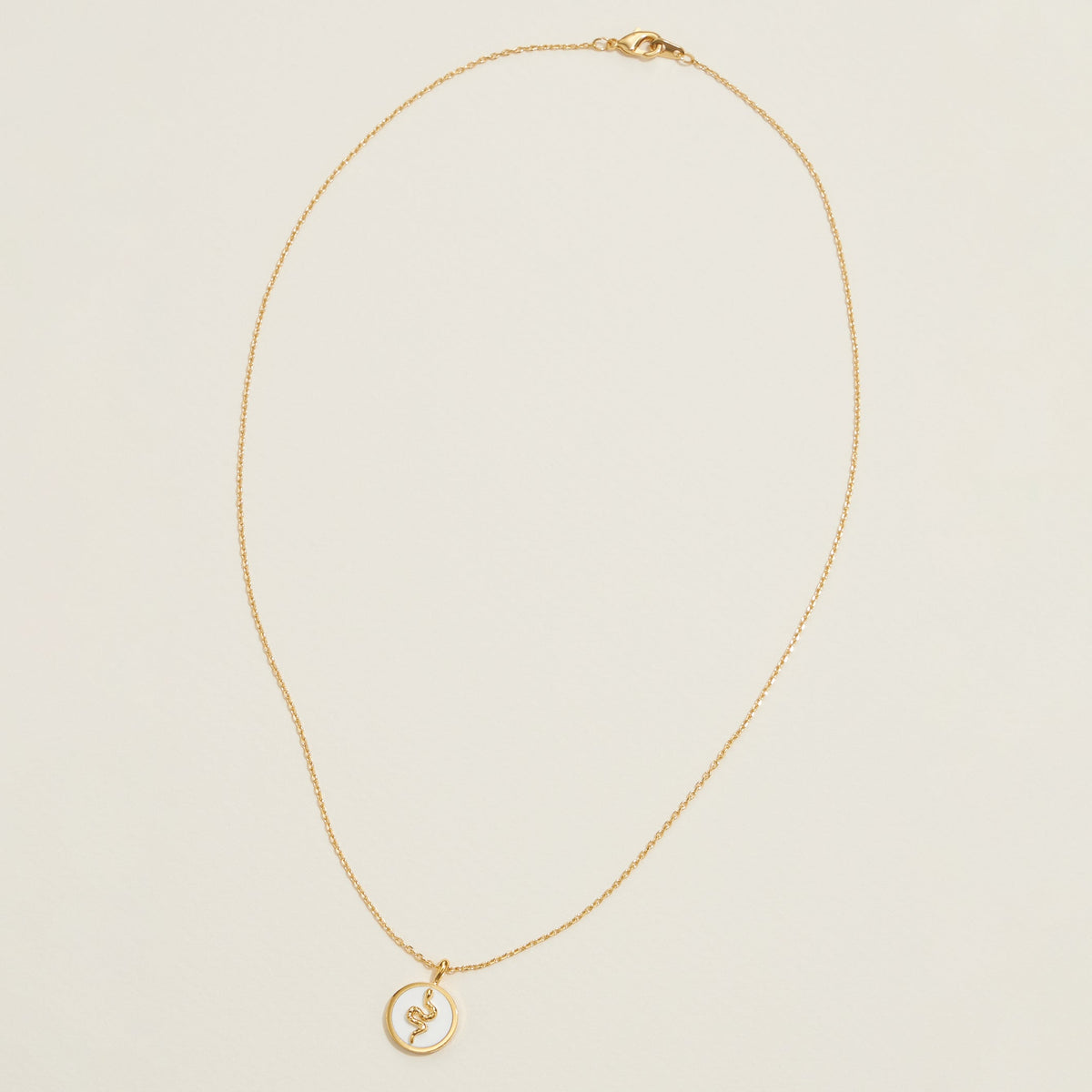 Gold Dipped Petite Snake Pendant Necklace