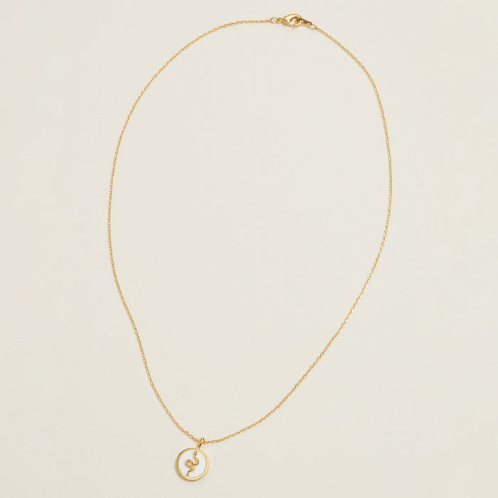 Gold Dipped Petite Snake Pendant Necklace