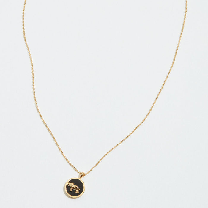 Gold Dipped Petite Elephant Pendant Necklace