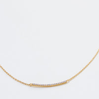 Gold Dipped Petite Stone Bar Necklace