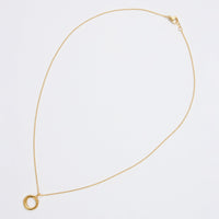 Gold Dipped Organic Circle Necklace