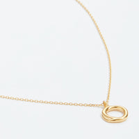 Gold Dipped Organic Circle Necklace