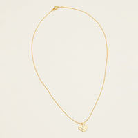 Gold Dipped Heart Pave Pendant Necklace