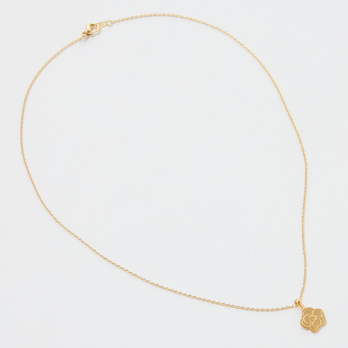 Gold Dipped Brushed Rose Necklace