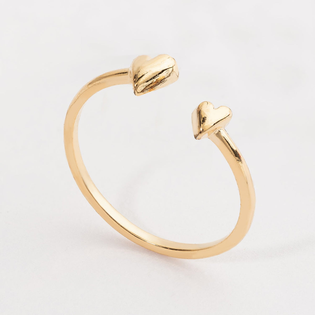 Two Hearts Adjustable Ring