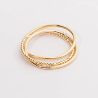 Gold Dipped Twist Ring