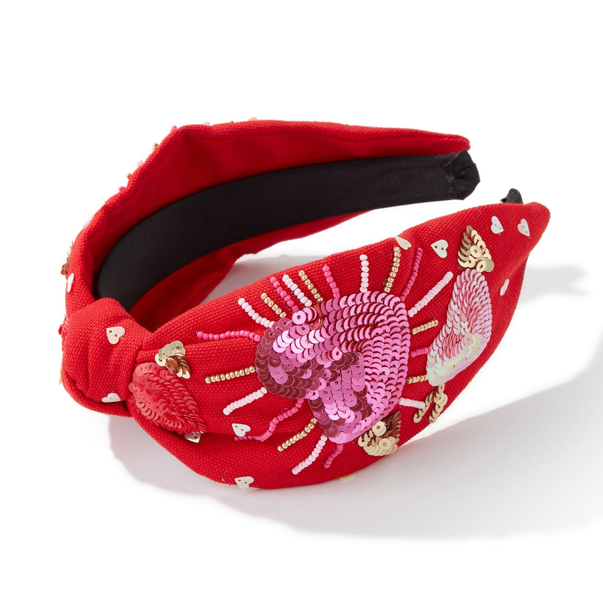 Valentines Day Knotted Sequin Hairband