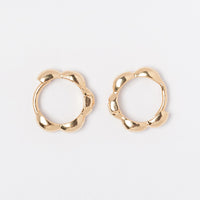 Flower 18K Gold Dipped Huggie Earring