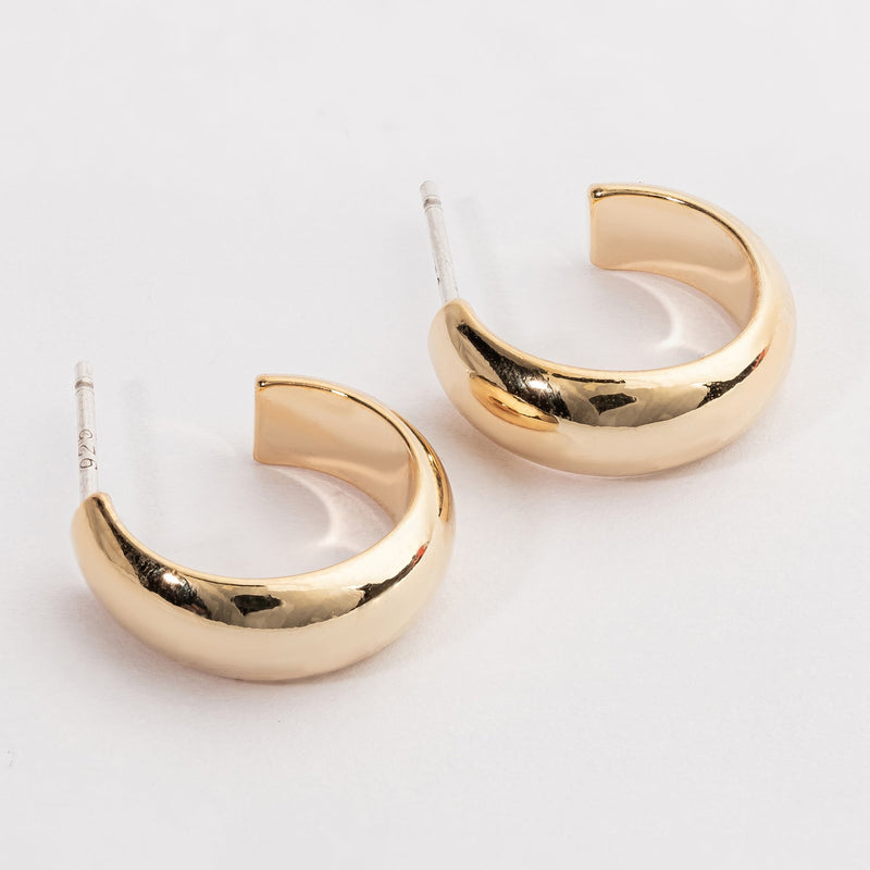 Bold 18K Gold Dipped Post Earring