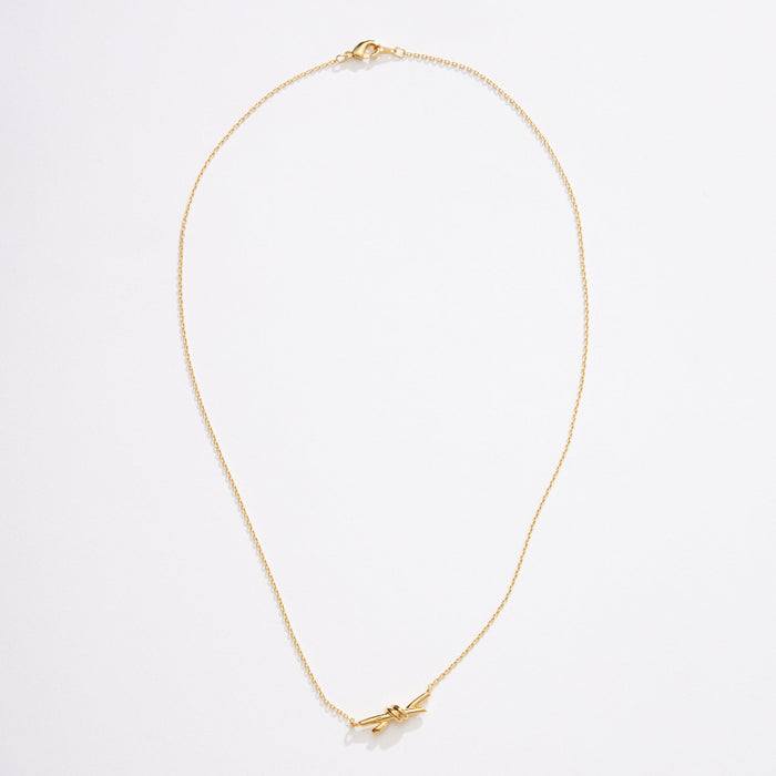 gold dipped knot pendant necklace