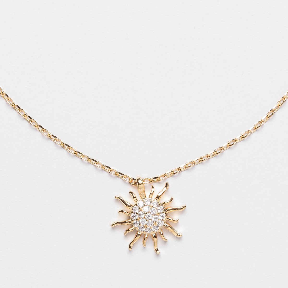 Crystal Sun Pendant Necklace