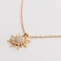 Crystal Sun Pendant Necklace