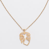 Monstera Leaf Necklace in 18K Gold Dipped