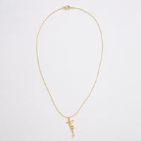 Gold Dipped Faith Script Necklace