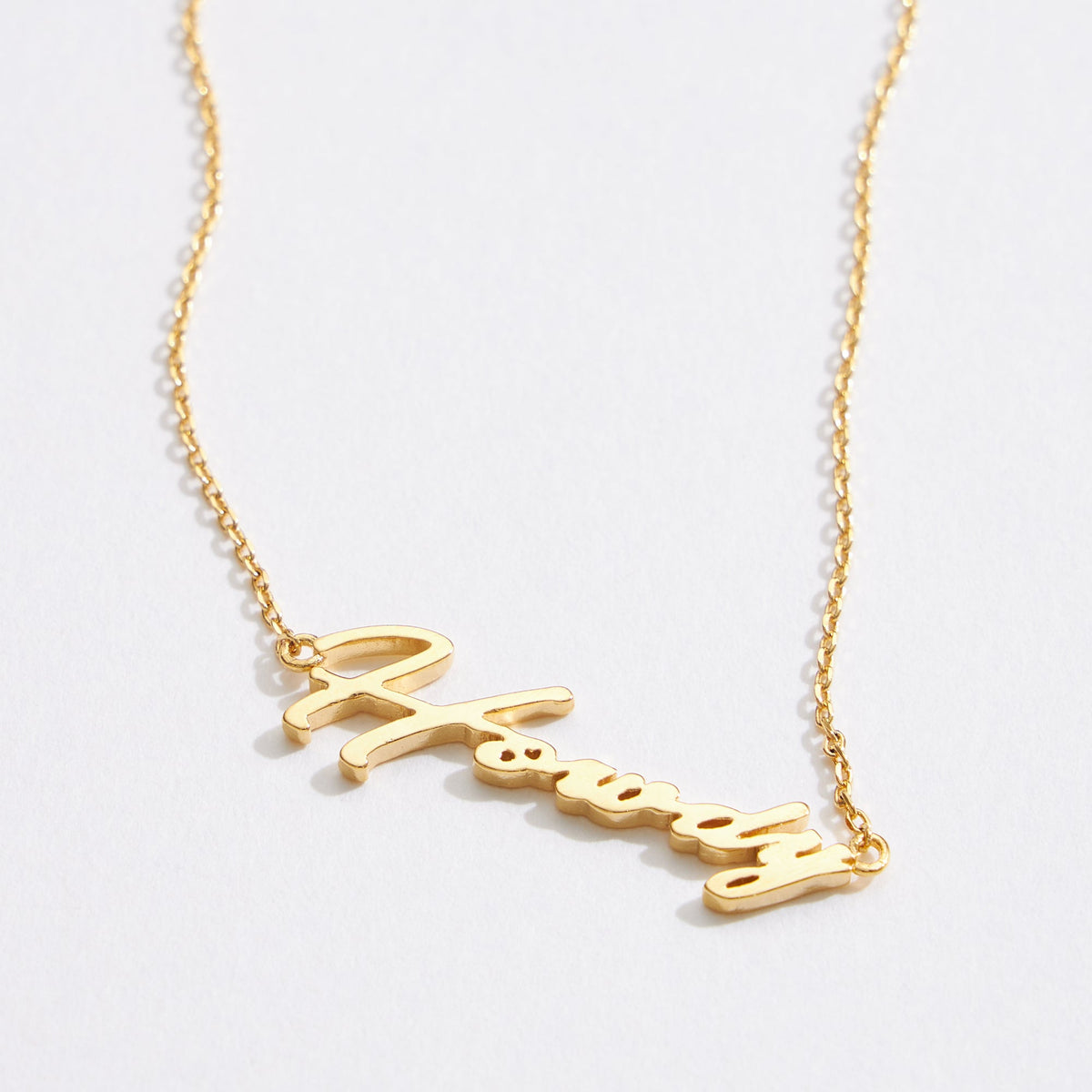 Gold Dipped Howdy Script Necklace