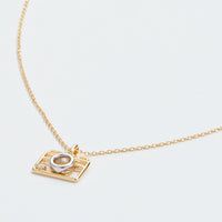 Gold Dipped Camera Pendant Necklace