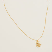 Gold Dipped Petite Robot Pendant Necklace