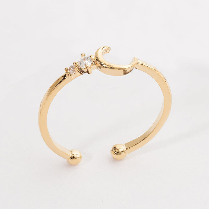 Half Moon with Cubic Adjustable Ring