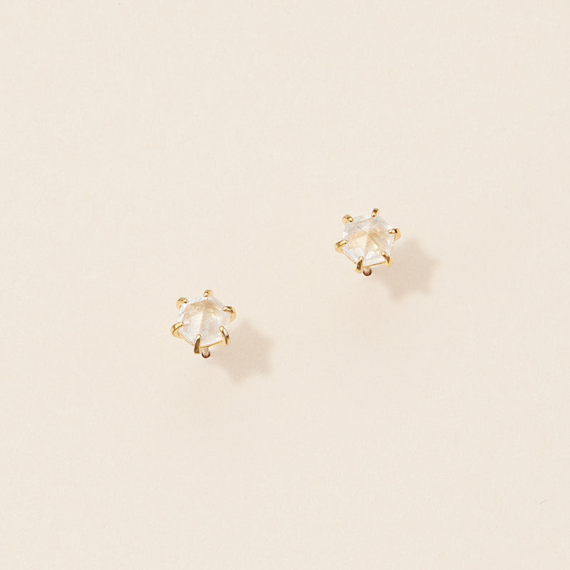 Simple Clear Stone Stud Earring