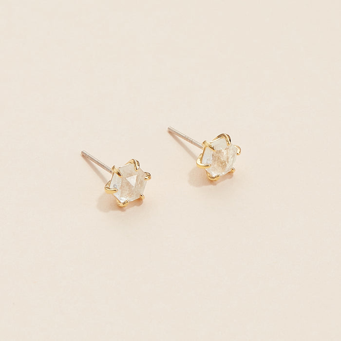 Simple Clear Stone Stud Earring