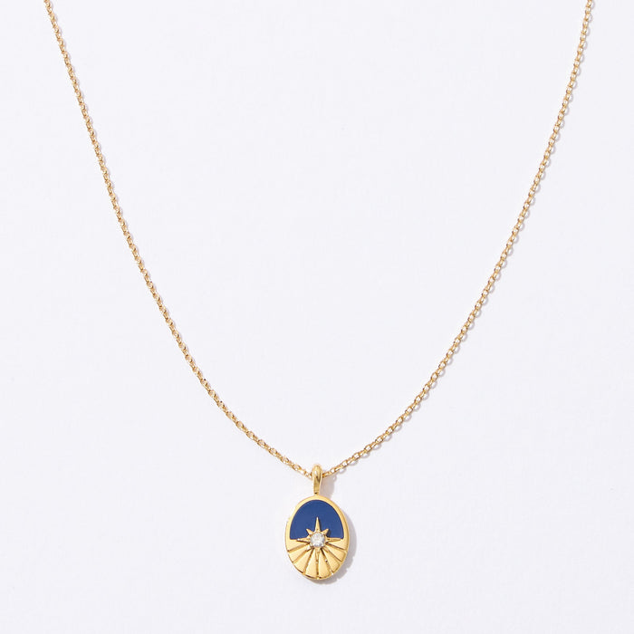 Gold Dipped Bursting Star Pendant Necklace