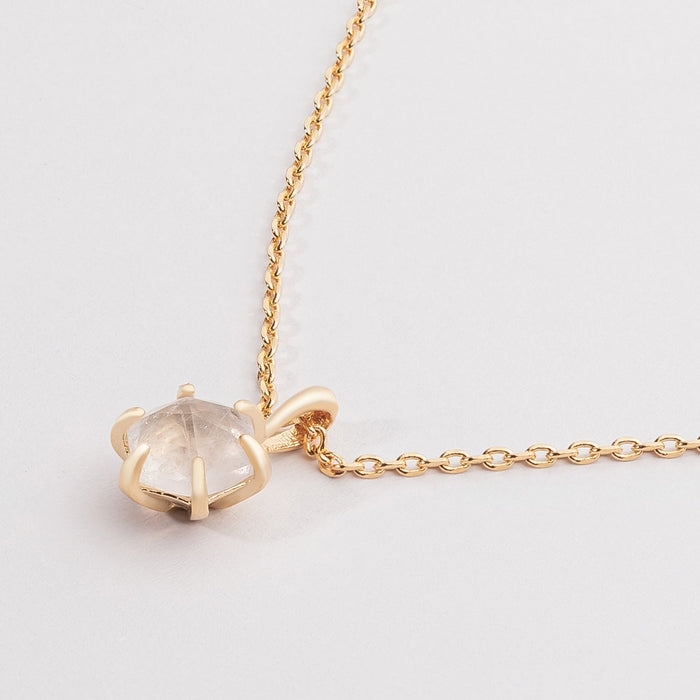 Dainty Clear Stone Pendant Necklace