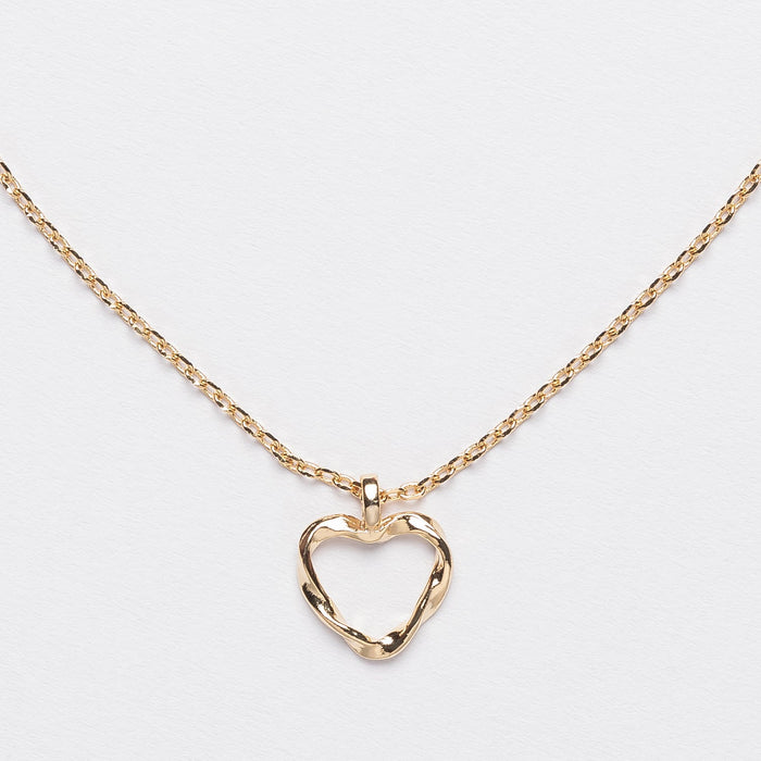 Twisted Heart 18K Gold Dipped Necklace