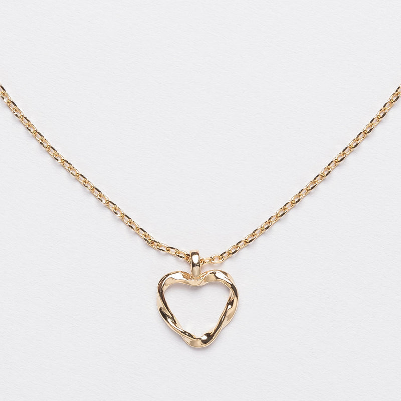 Twisted Heart 18K Gold Dipped Necklace