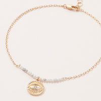 Evil Eye Semi Precious Stones Anklet