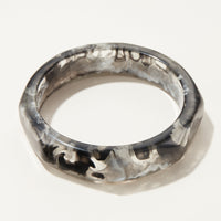 Oversized Octagon Resin Bangle Bracelet