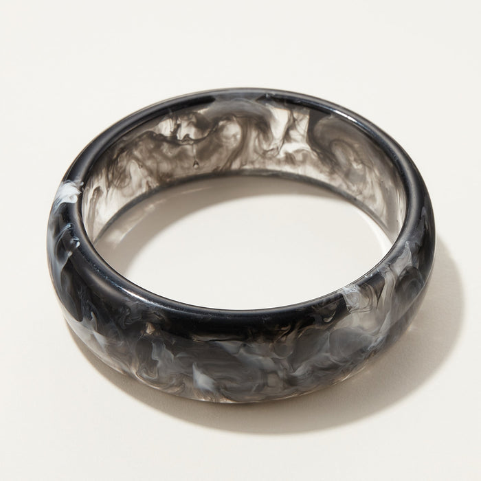 Oversized Rounded Resin Bangle Bracelet