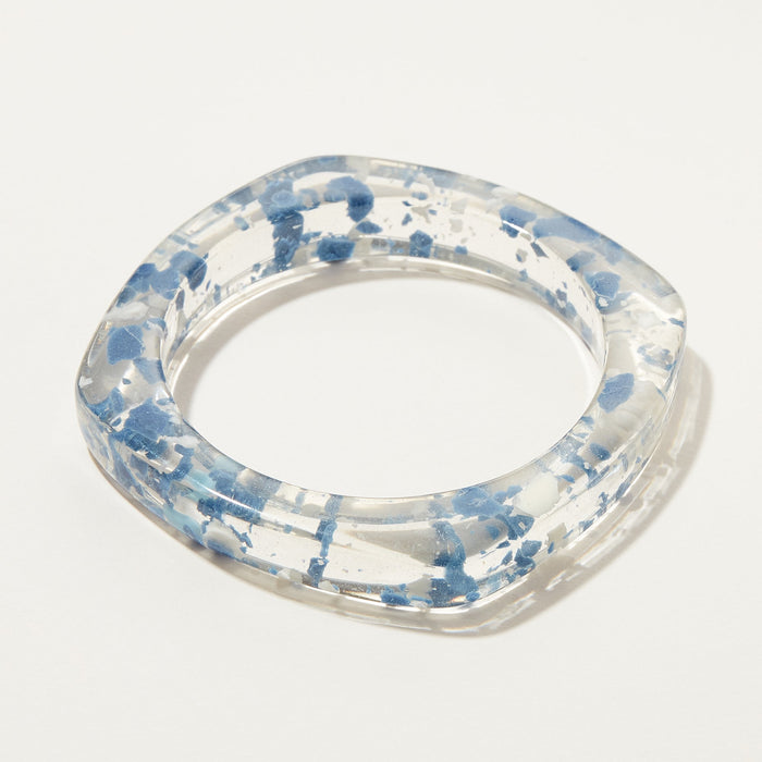 Color Powder Square Resin Bangle Bracelet