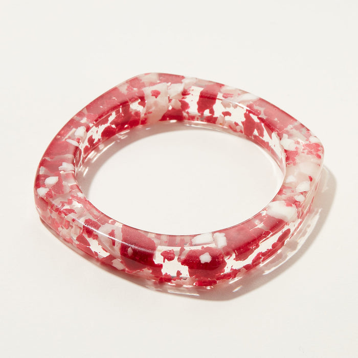 oversized octagon resin bangle bracelet