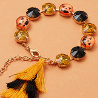 Halloween Pumpkin Bracelet with a Tassel