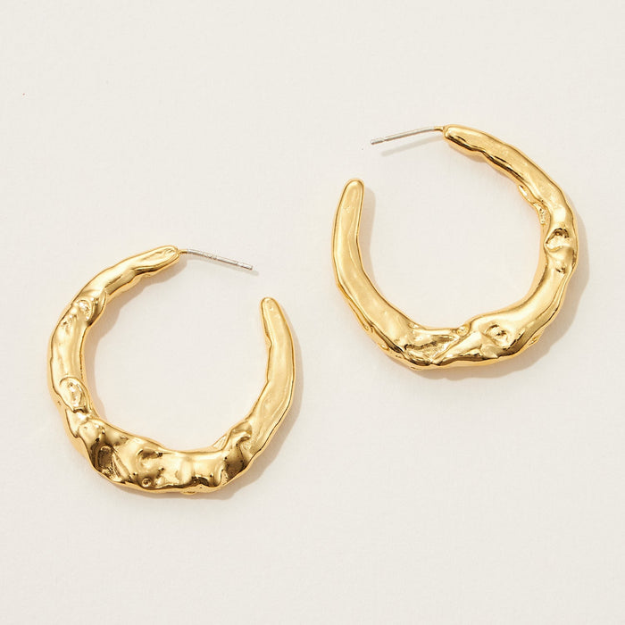 Gold Dipped Chunky Hoop Earrings