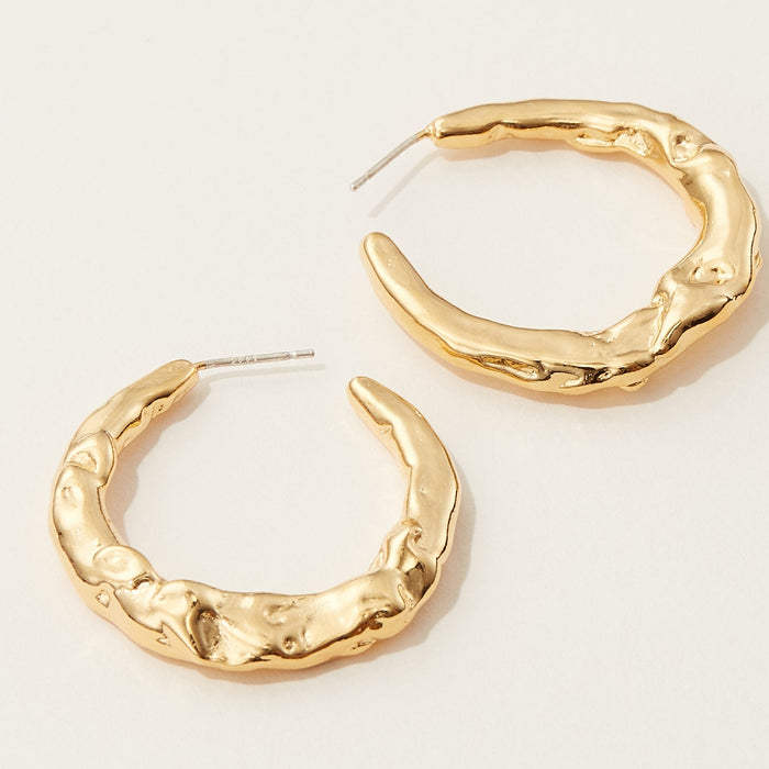 Gold Dipped Chunky Hoop Earrings