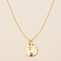 Organic Shape Pendant 18K Gold Dipped Necklace