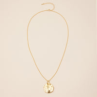 Organic Shape Pendant 18K Gold Dipped Necklace