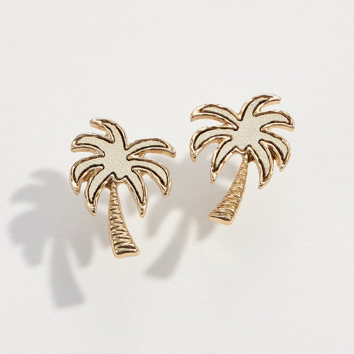 Palm Tree Stud Earrings