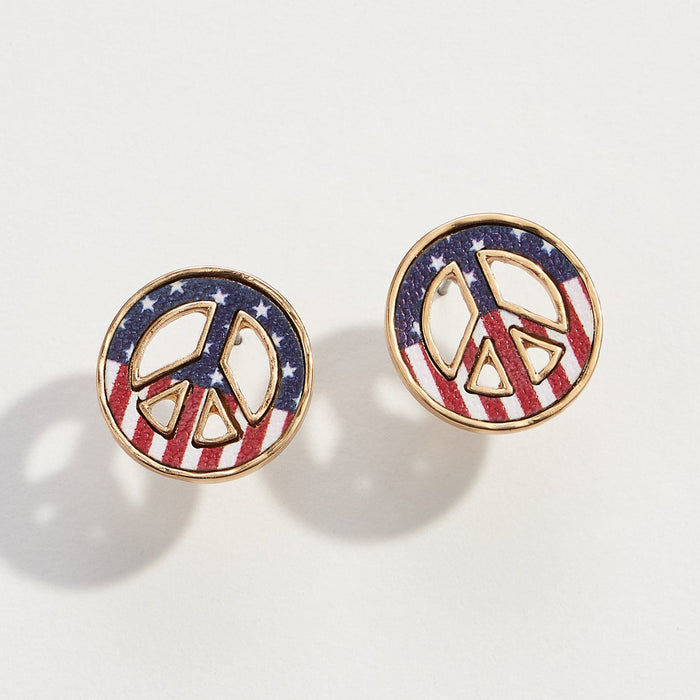 Stars and Stripes Stud Earrings