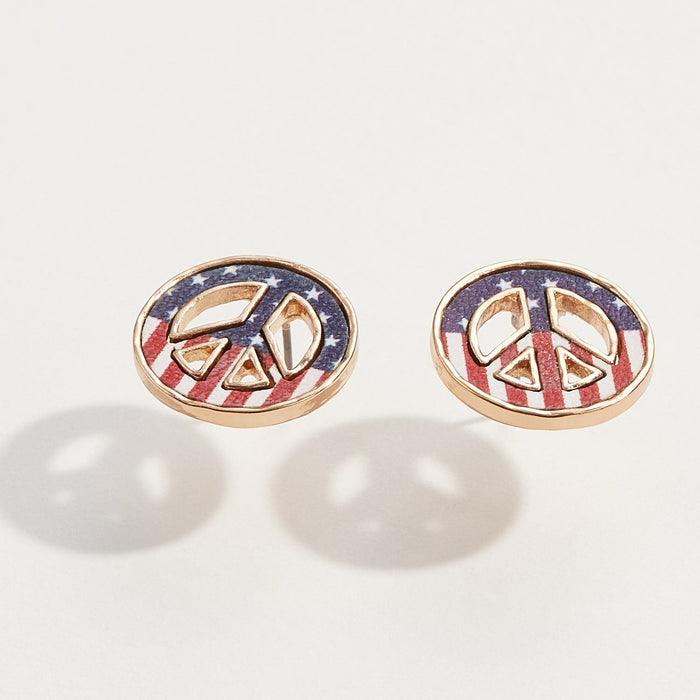 Stars and Stripes Stud Earrings