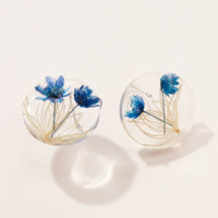 pressed flower post earrings